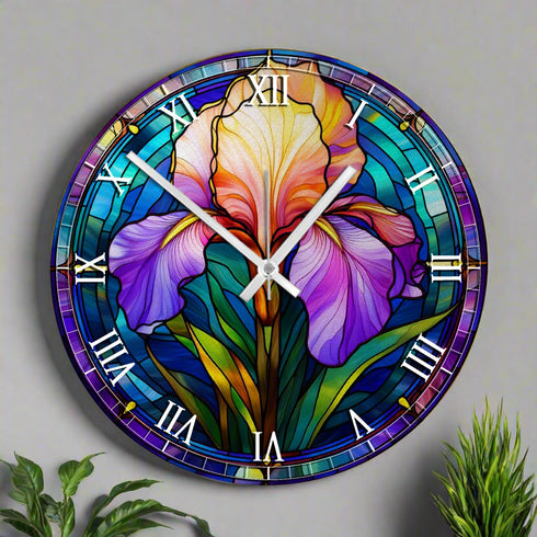 Iris Suncatcher Effect Clock
